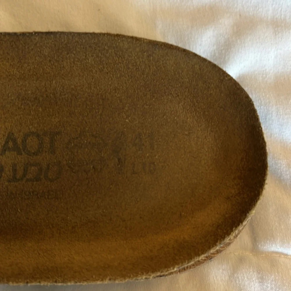 NAOT black Canvas Stretch Hydra Slip On Sandal Cork
Suede Footbed size 41 - Picture 5 of 9